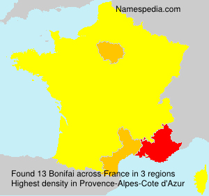 Surname Bonifai in France