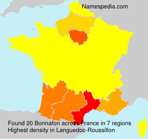 Surname Bonnafon in France