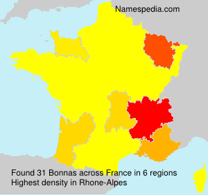 Surname Bonnas in France