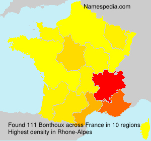 Surname Bonthoux in France