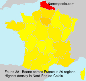 Surname Boone in France