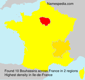 Surname Bouhassira in France