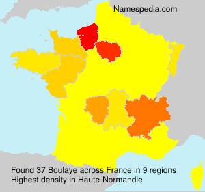 Surname Boulaye in France