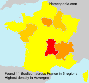 Surname Boulizon in France