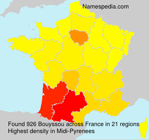 Surname Bouyssou in France