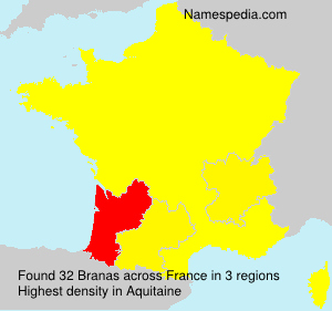 Surname Branas in France