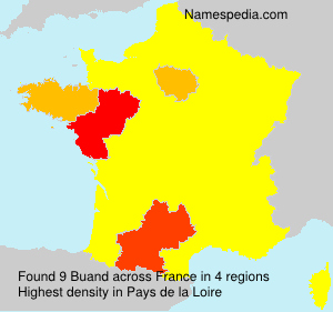 Surname Buand in France