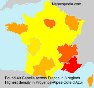 Surname Cabella in France