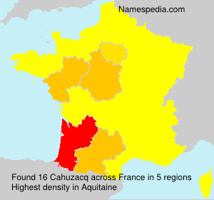 Surname Cahuzacq in France
