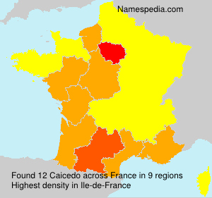 Surname Caicedo in France