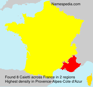 Surname Caietti in France