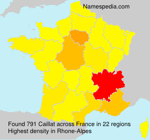 Surname Caillat in France
