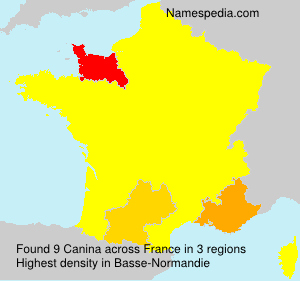 Surname Canina in France