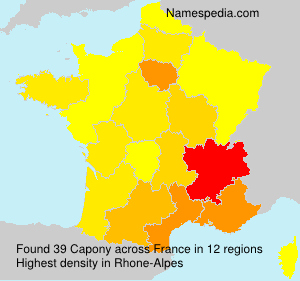 Surname Capony in France