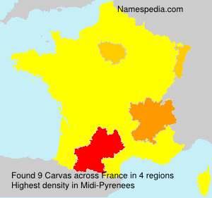 Surname Carvas in France