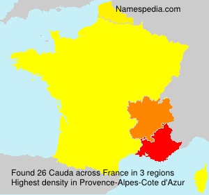 Surname Cauda in France