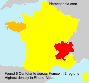 Surname Centofante in France