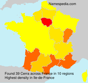 Surname Cerra in France