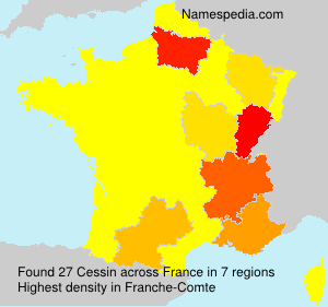 Surname Cessin in France