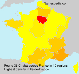 Surname Chaba in France