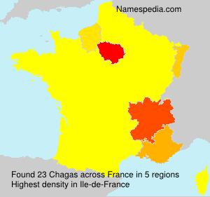 Surname Chagas in France