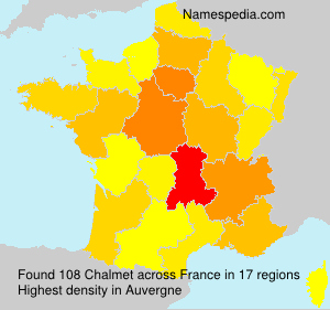 Surname Chalmet in France