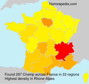 Surname Champ in France