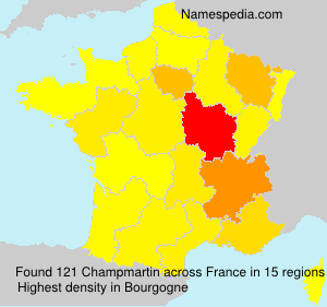 Surname Champmartin in France