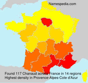Surname Chanaud in France