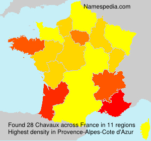 Surname Chavaux in France