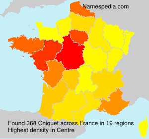 Surname Chiquet in France