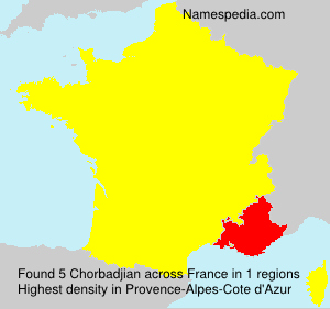 Surname Chorbadjian in France