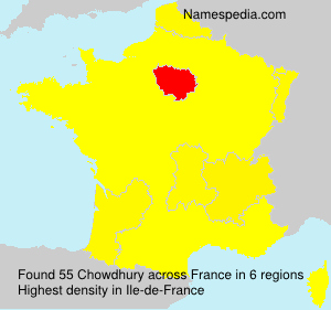 Surname Chowdhury in France