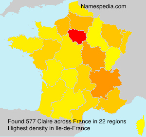 Surname Claire in France