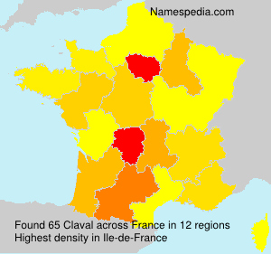 Surname Claval in France