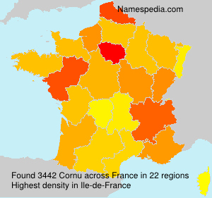 Surname Cornu in France
