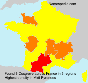 Surname Cosgrove in France
