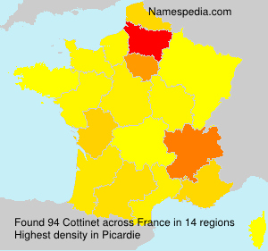 Surname Cottinet in France