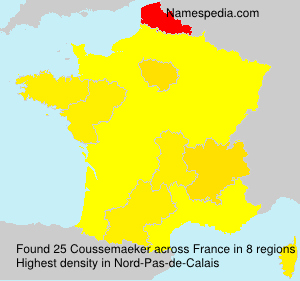 Surname Coussemaeker in France