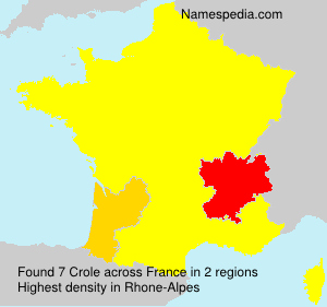 Surname Crole in France