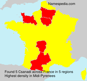 Surname Csanadi in France