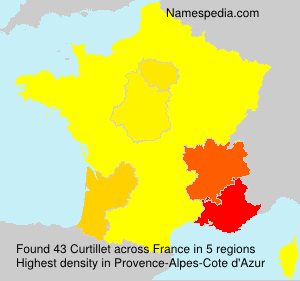 Surname Curtillet in France