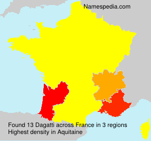 Surname Dagatti in France