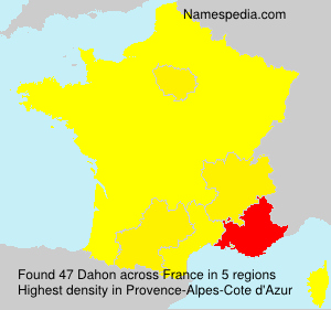 Surname Dahon in France