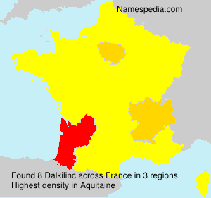 Surname Dalkilinc in France
