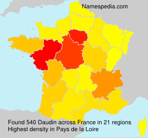 Surname Daudin in France