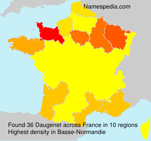 Surname Daugenet in France