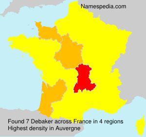 Surname Debaker in France