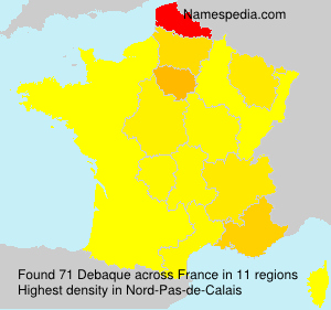 Surname Debaque in France
