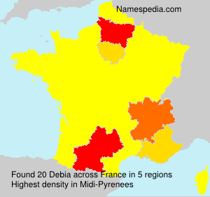 Surname Debia in France